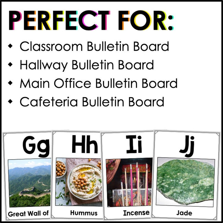Asia Alphabet Posters | A-Z Posters Asia AAPI | ABC Posters with Real Pictures - Teacher Jeanell