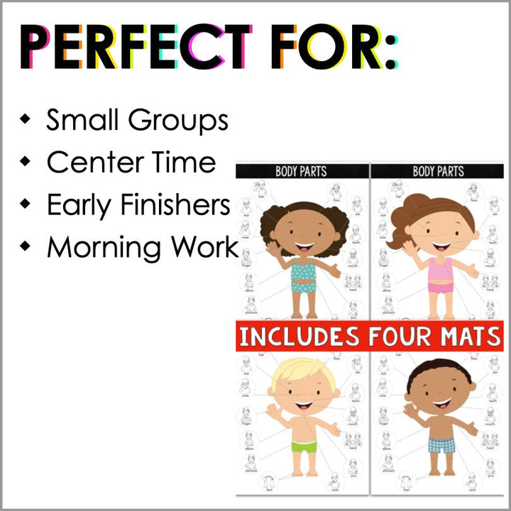 ASL Body Parts File Folder Games - ASL Busy Book - Teacher Jeanell