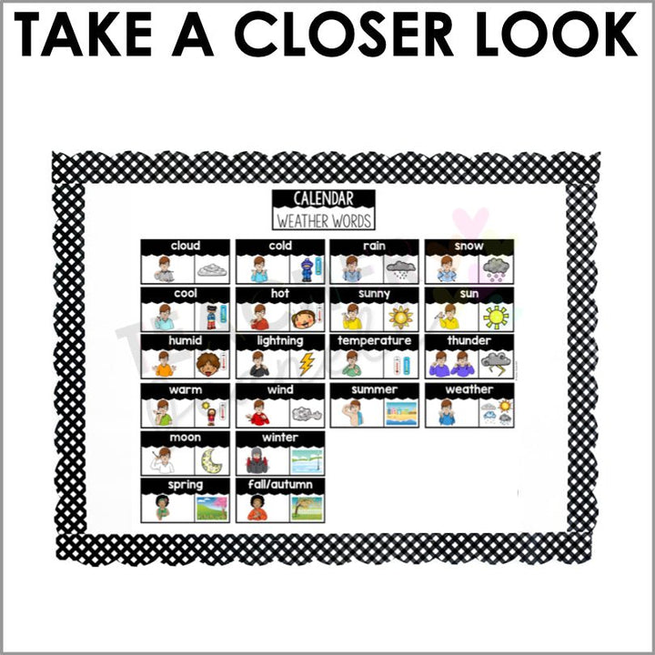 ASL Calendar Time Word Wall Cards - Teacher Jeanell