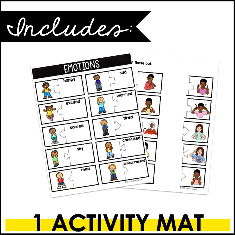 ASL Feelings and Emotions File Folder Activity - Teacher Jeanell