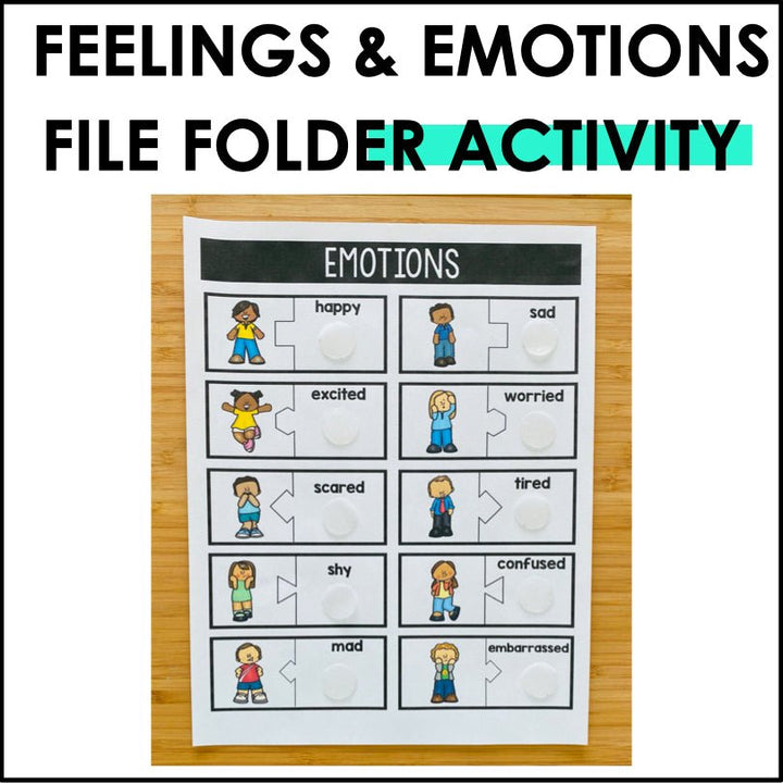 ASL Feelings and Emotions File Folder Activity - Teacher Jeanell