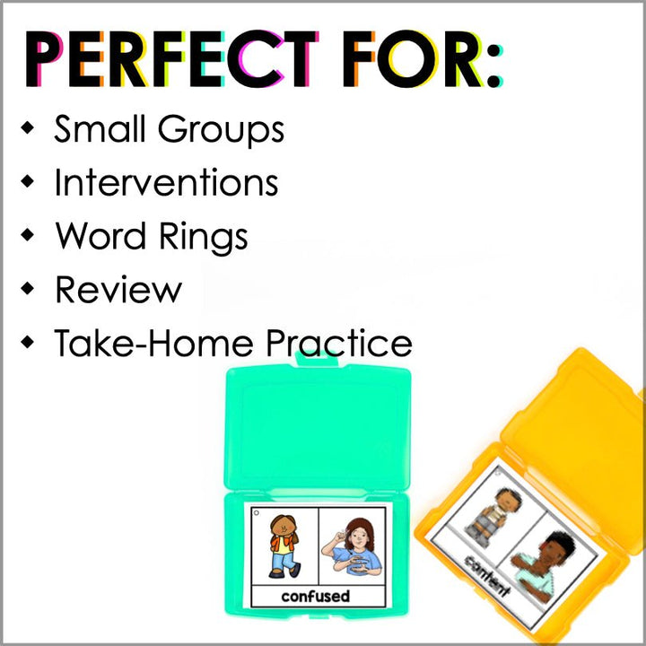 ASL Flashcards & Tracker Feelings and Emotions | Sign Language Flashcards - Teacher Jeanell