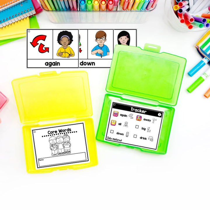 ASL Flashcards & Tracker Verbs and Core Words | Sign Language Flashcards - Teacher Jeanell