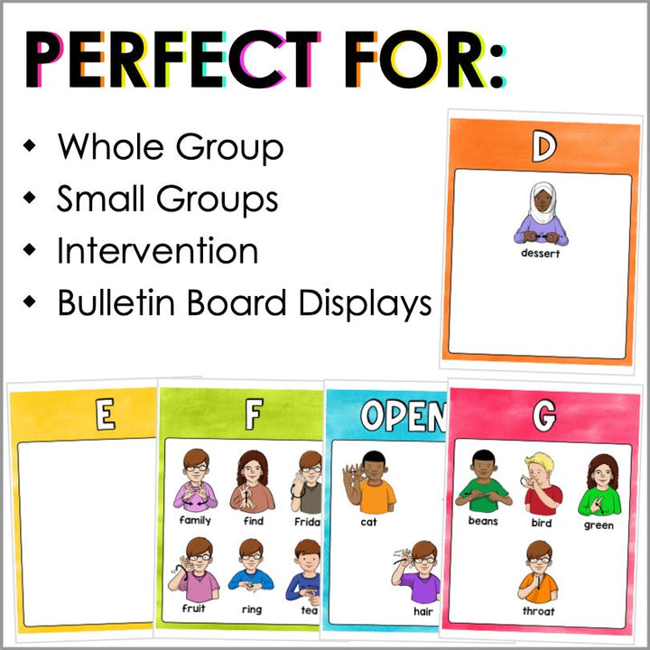 ASL Handshape Poster Set | Handshape Dictionary - Teacher Jeanell