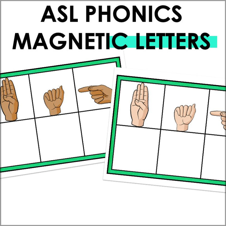 ASL Magnetic Letter Center CVC Words | Fingerspelling CVC Words | Early Literacy - Teacher Jeanell