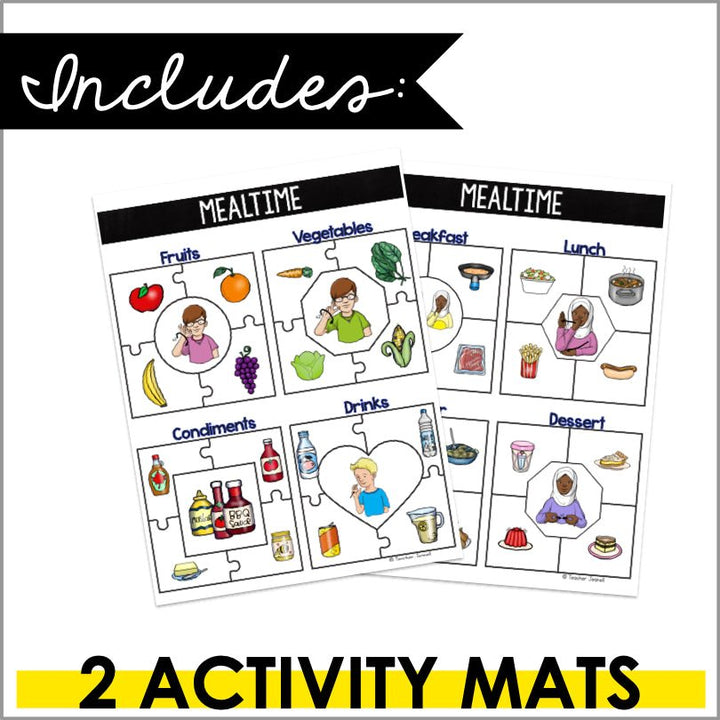 ASL Mealtime File Folder Activity - ASL Foods - Teacher Jeanell
