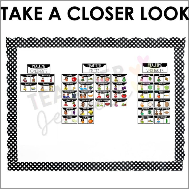ASL Mealtime Word Wall Cards - Teacher Jeanell