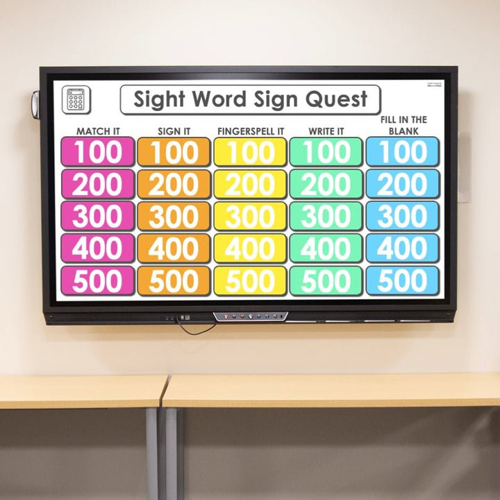 ASL Sight Words Second Grade Digital Game - Teacher Jeanell