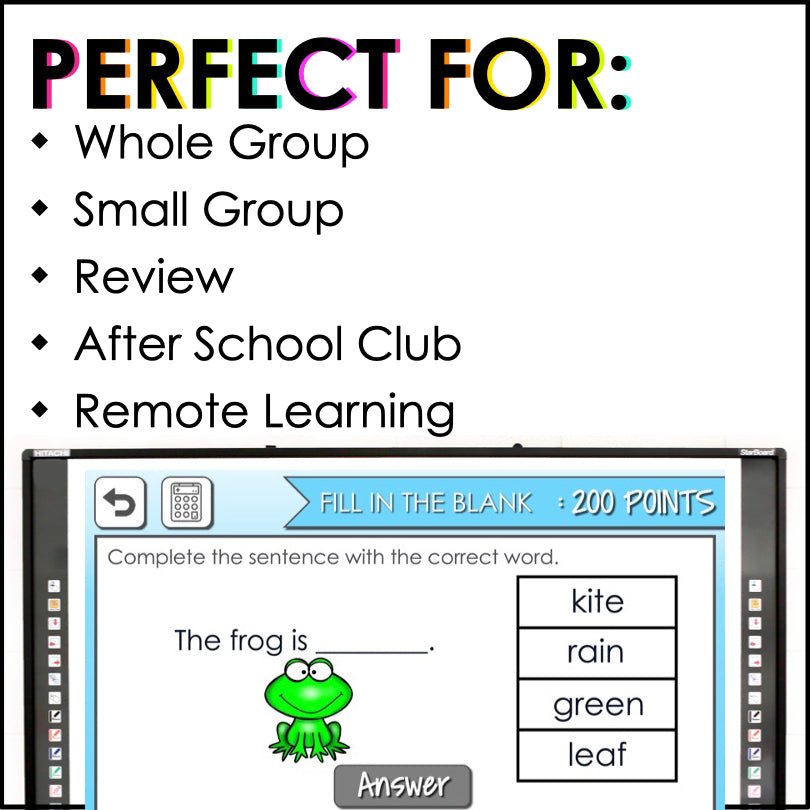 ASL Spring Vocabulary Trivia Game - Teacher Jeanell