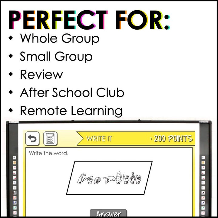 ASL Summer Vocabulary Trivia Game - Teacher Jeanell