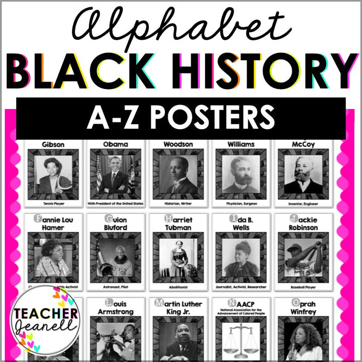 Black History Month Alphabet Posters - Teacher Jeanell