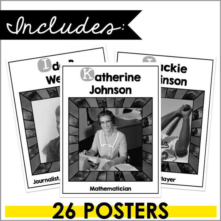 Black History Month Alphabet Posters - Teacher Jeanell