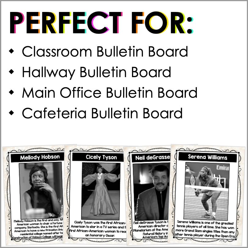 Black History Month Bulletin Board - Black History Month Posters - Set 2 - Teacher Jeanell
