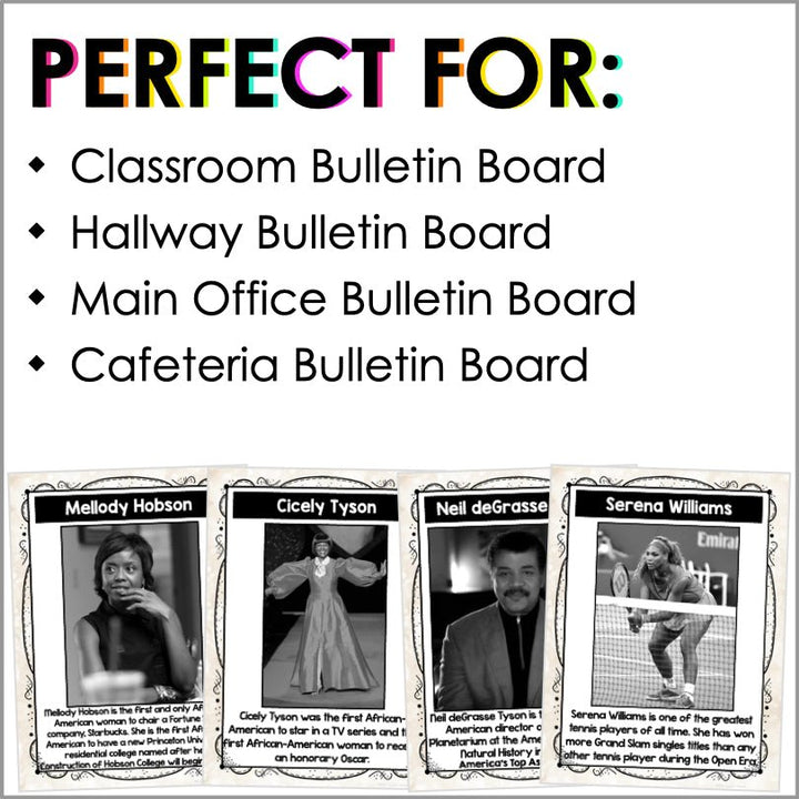 Black History Month Bulletin Board - Black History Month Posters - Set 2 - Teacher Jeanell