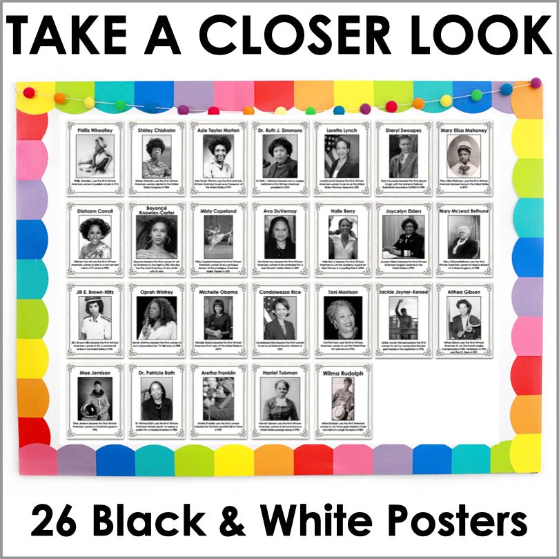 Black Women in History Famous Firsts Posters - Teacher Jeanell