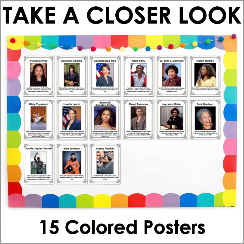 Black Women in History Famous Firsts Posters - Teacher Jeanell