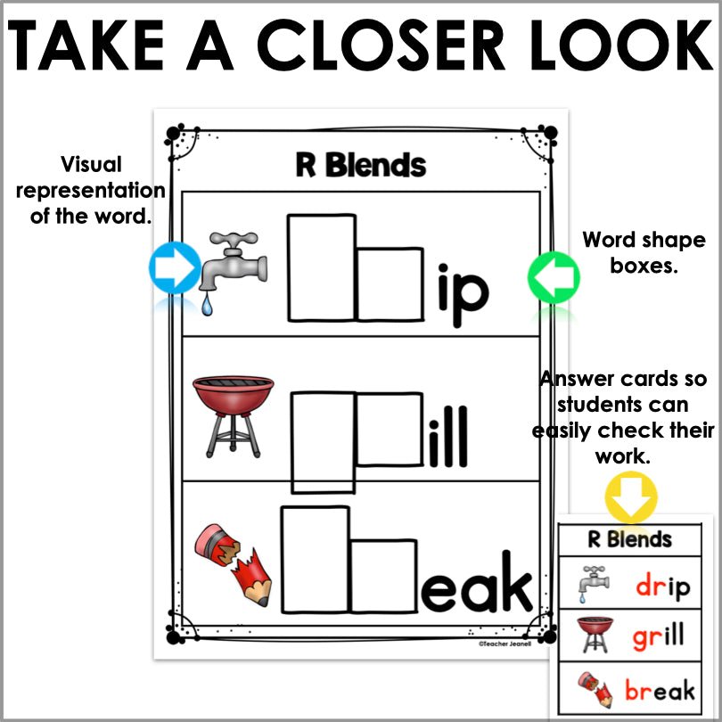 Blends Magnetic Letter Activities - Teacher Jeanell