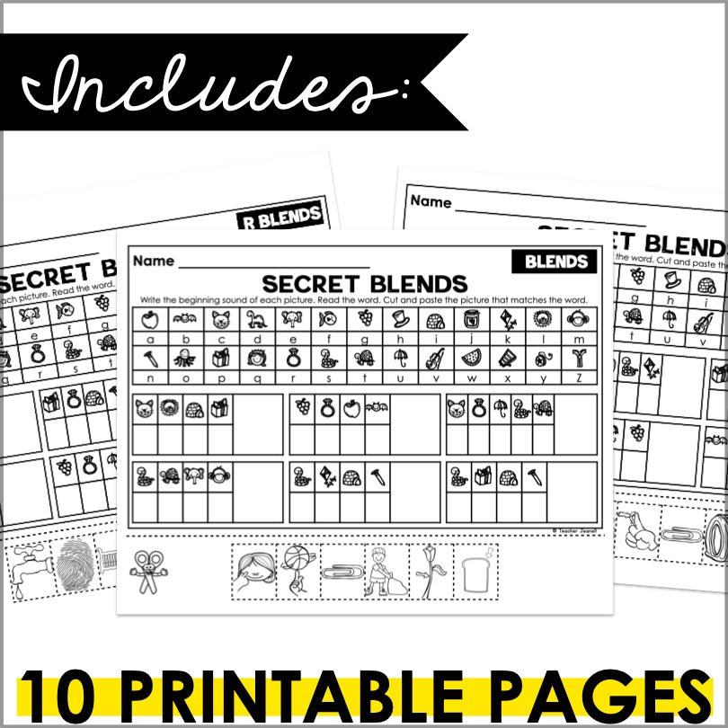 Blends Secret Words | Phonemic Awareness Activities - Teacher Jeanell