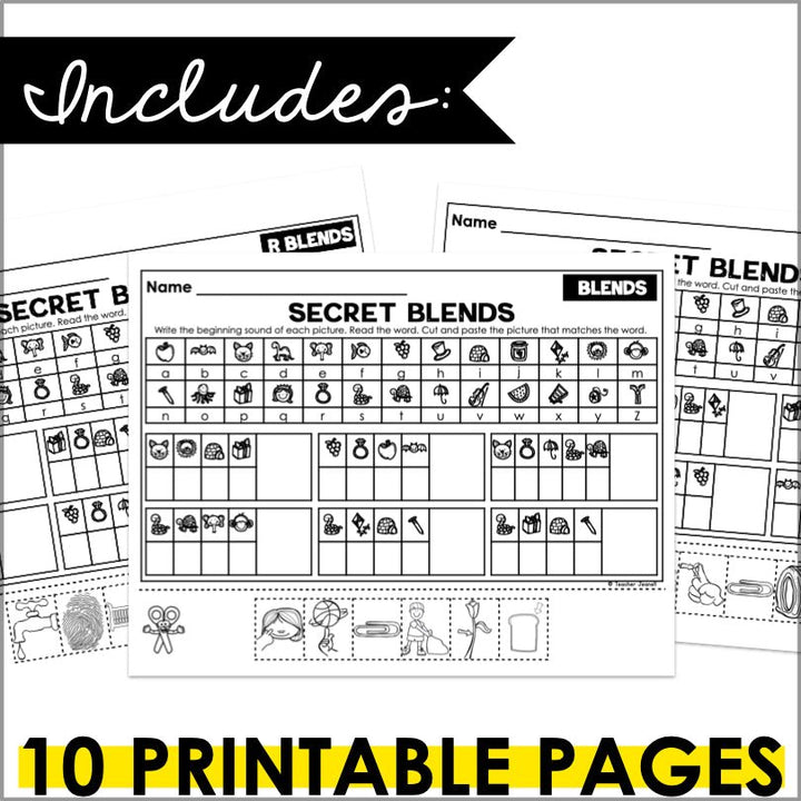 Blends Secret Words | Phonemic Awareness Activities - Teacher Jeanell