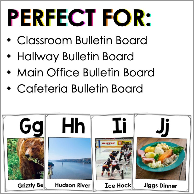 Canada Alphabet Posters | A-Z Posters Canada | ABC Posters with Real Pictures - Teacher Jeanell