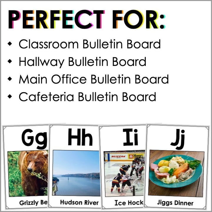 Canada Alphabet Posters | A-Z Posters Canada | ABC Posters with Real Pictures - Teacher Jeanell