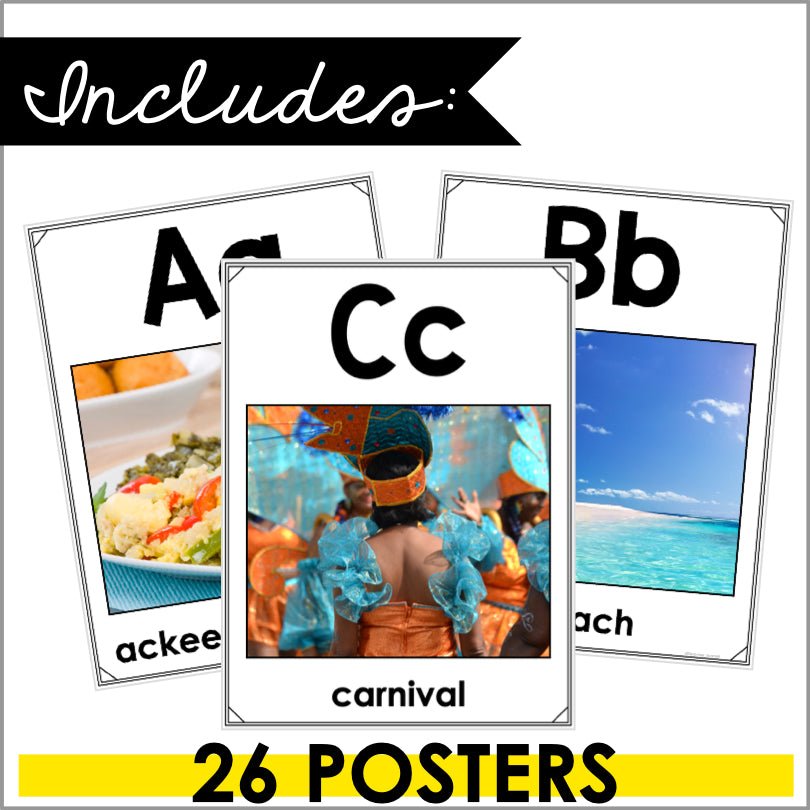 Caribbean Alphabet Poster Set - Teacher Jeanell