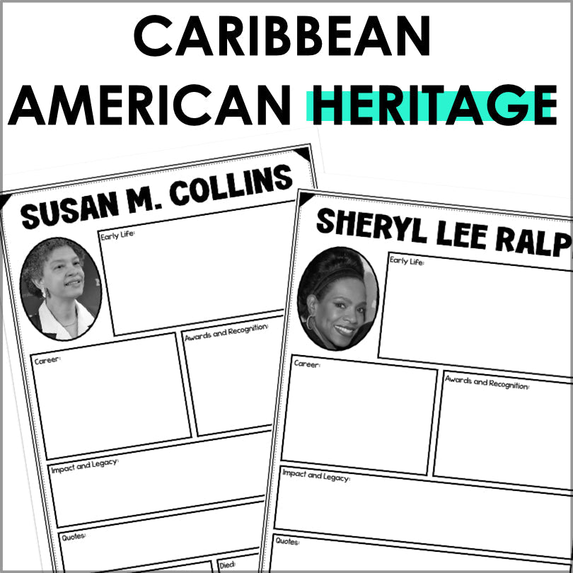 Caribbean American Heritage Month Research Project - Teacher Jeanell