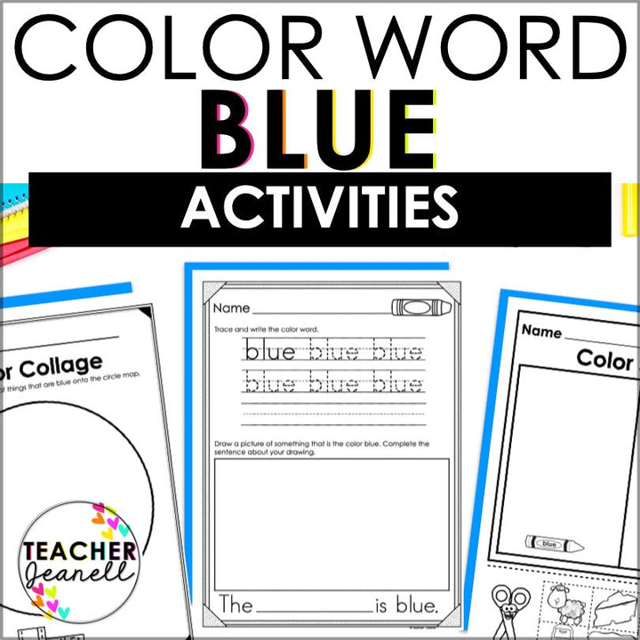 Color Blue Worksheets and Activities | Color Identification - Teacher Jeanell
