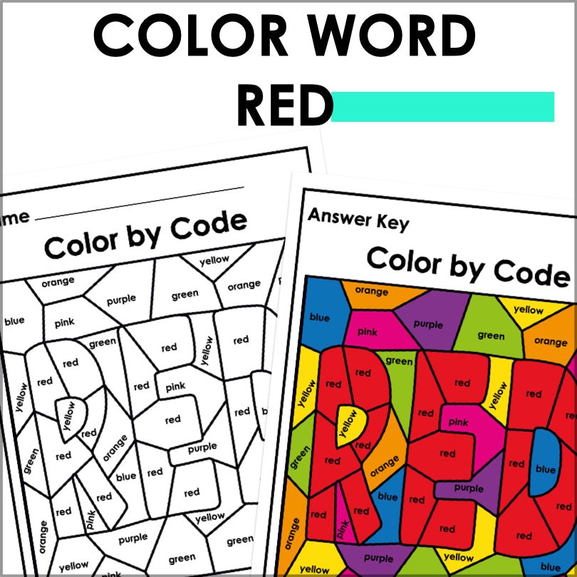 Color Red Worksheets and Activities | Color Identification - Teacher Jeanell