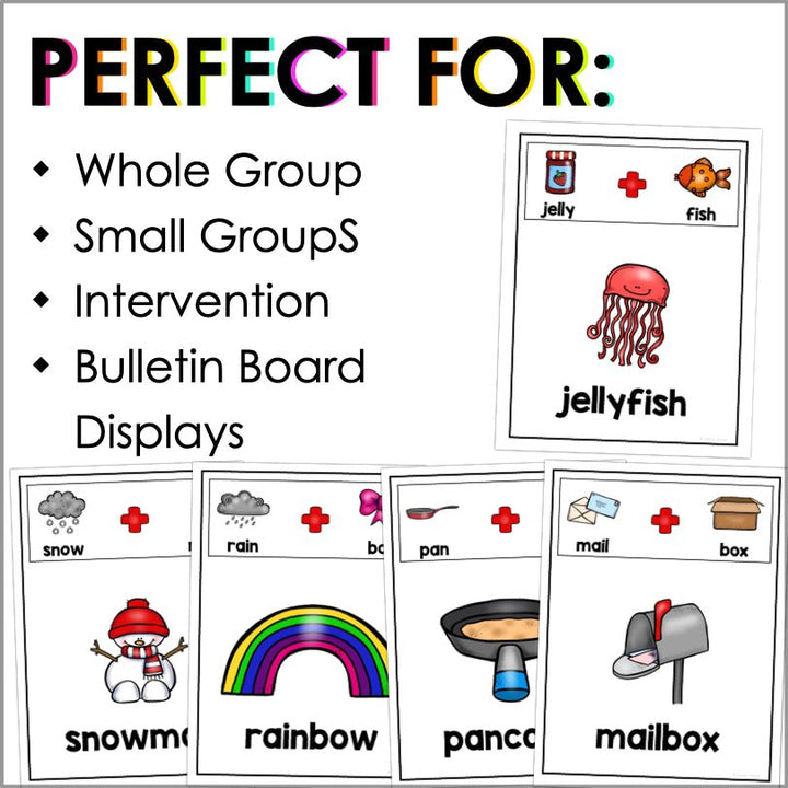 Compound Words Poster Set - Teacher Jeanell