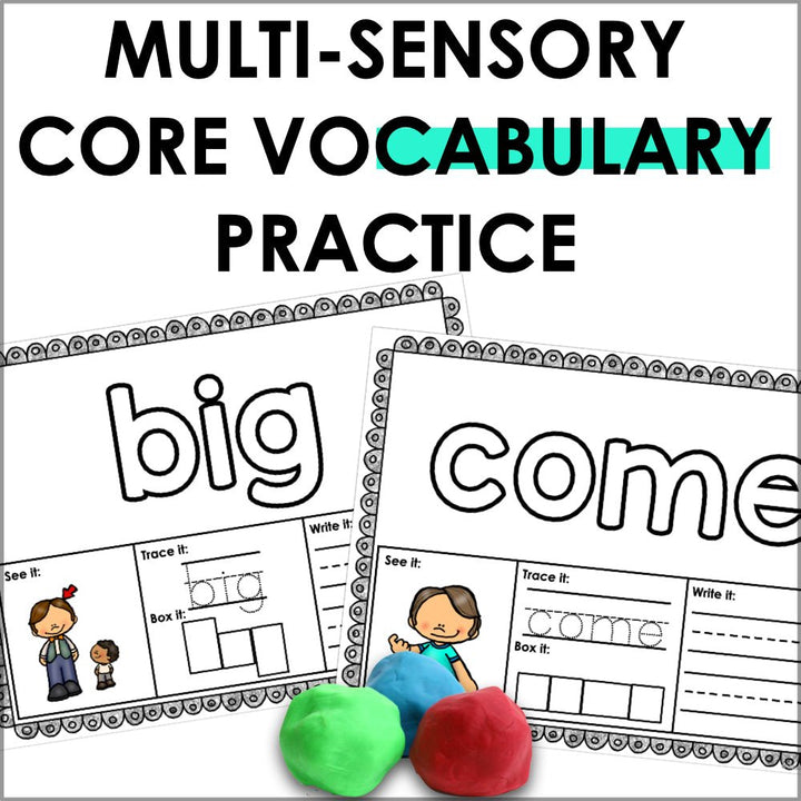 Core Vocabulary Playdough Mats - Teacher Jeanell
