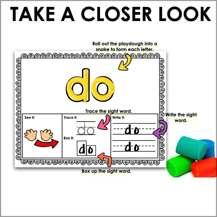 Core Vocabulary Playdough Mats - Teacher Jeanell