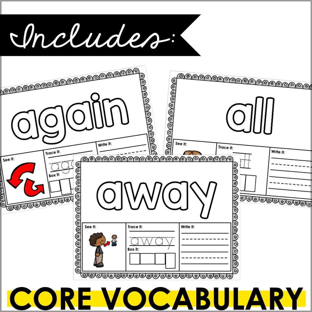 Core Vocabulary Playdough Mats - Teacher Jeanell