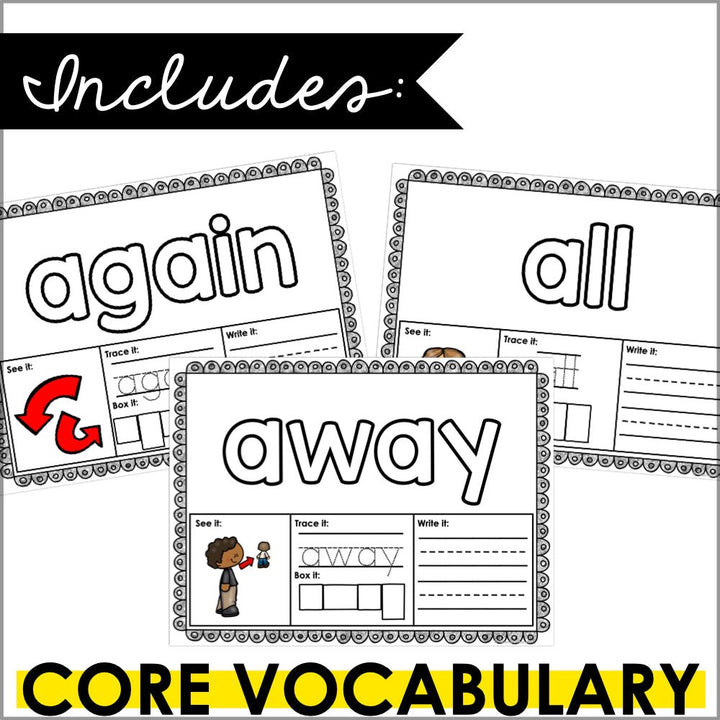 Core Vocabulary Playdough Mats - Teacher Jeanell