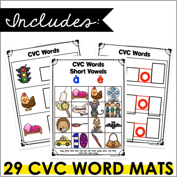 CVC Words Magnetic Letter Activities - Teacher Jeanell