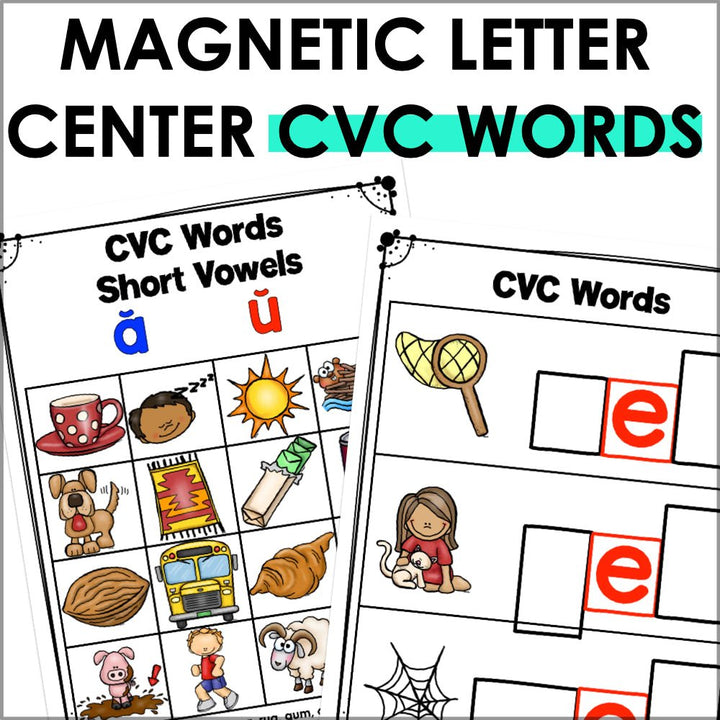 CVC Words Magnetic Letter Activities - Teacher Jeanell