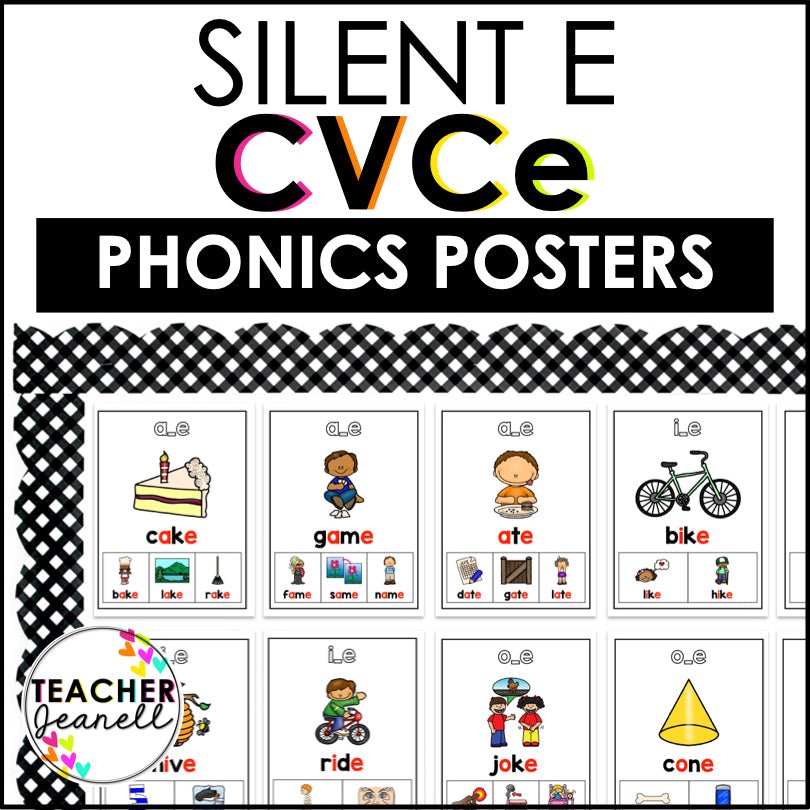 CVCe Poster Set | Sound Wall Posters - Teacher Jeanell