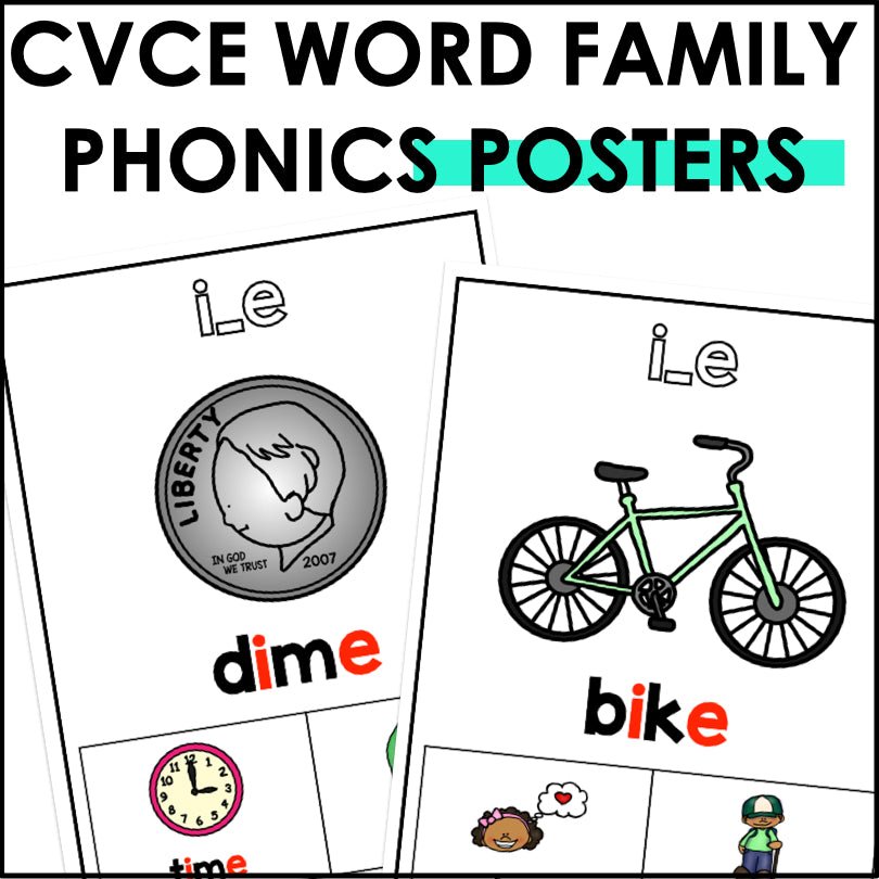 CVCe Poster Set | Sound Wall Posters - Teacher Jeanell