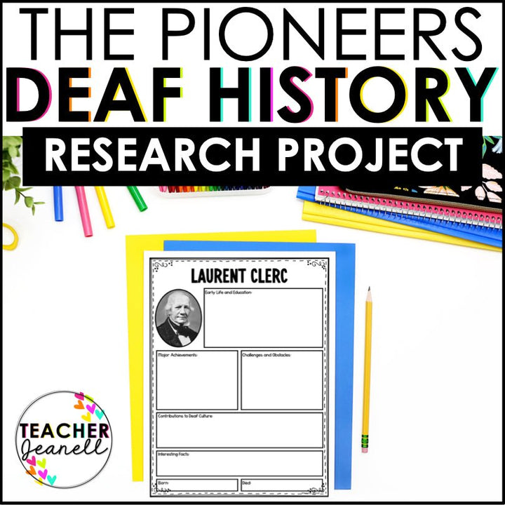 Deaf History Month Research Posters | Deaf History Graphic Organizers - Teacher Jeanell
