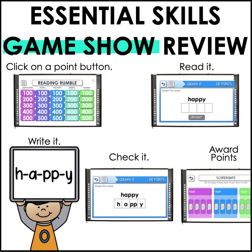 Digital Games Bundle First Grade Review End of the Year Activity - Teacher Jeanell