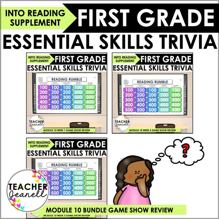 Digital Games Bundle First Grade Review End of the Year Activity - Teacher Jeanell