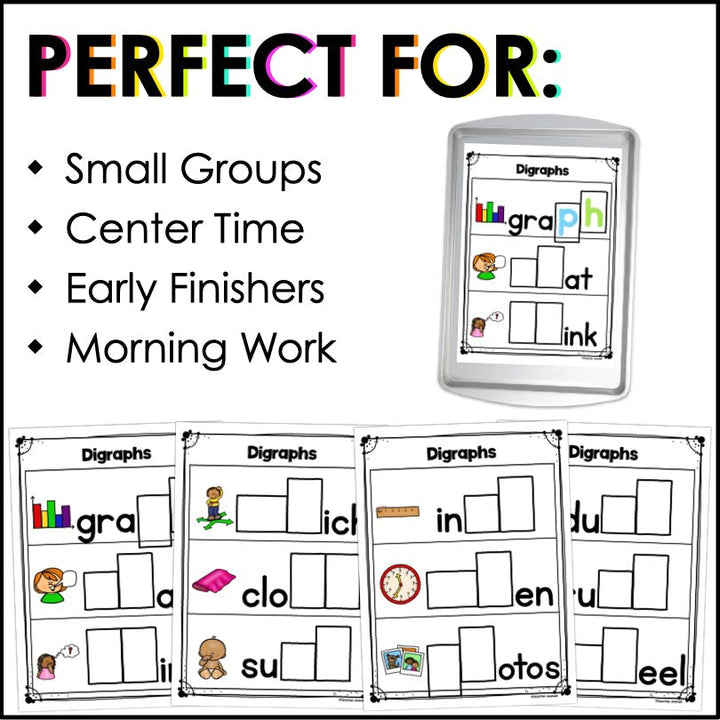 Digraphs Magnetic Letter Activities - Teacher Jeanell