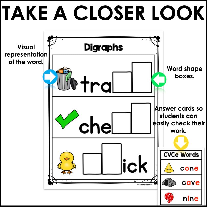 Digraphs Magnetic Letter Activities - Teacher Jeanell