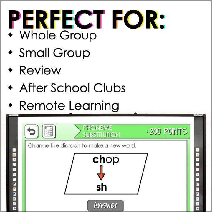 Digraphs Phonemic Awareness Trivia Game - Teacher Jeanell