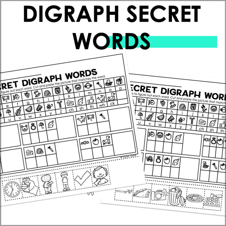 Digraphs Secret Words Phonemic Awareness Activities - Teacher Jeanell
