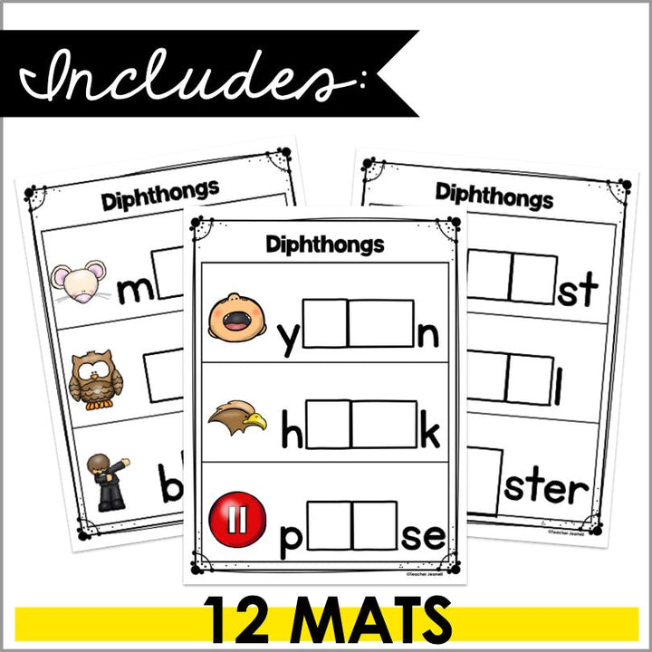 Diphthongs Magnetic Letter Activities - Teacher Jeanell