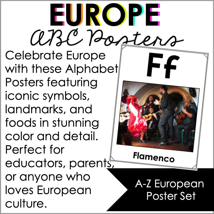 Europe Alphabet Posters | Engaging Posters for Learning and Discovery - Teacher Jeanell