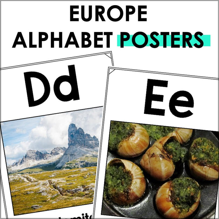 Europe Alphabet Posters | Engaging Posters for Learning and Discovery - Teacher Jeanell
