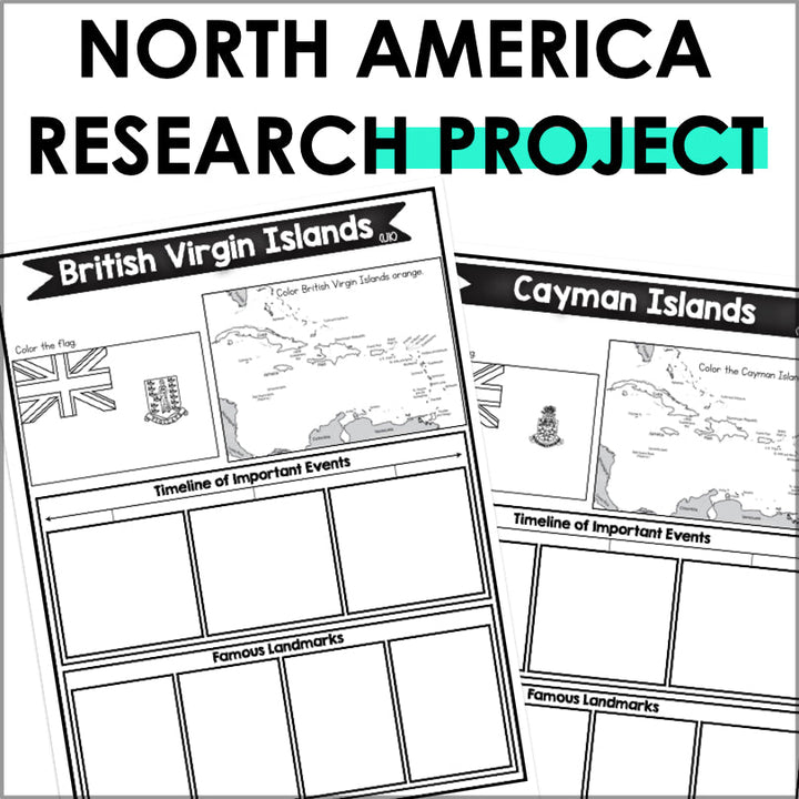 Explore North America: A Country and Territory Research Project - Teacher Jeanell