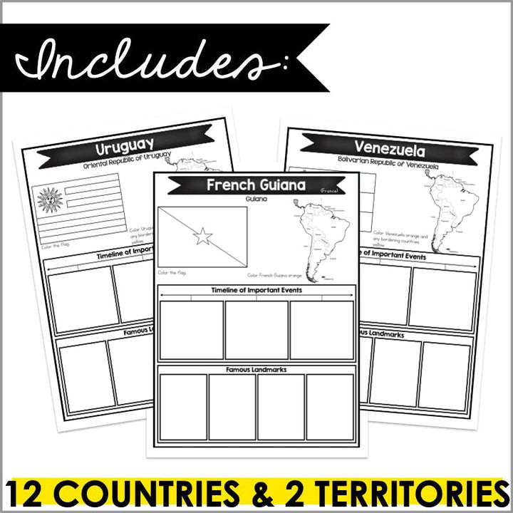 Explore South America: A Country and Territory Research Project - Teacher Jeanell